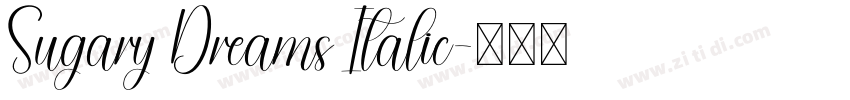 Sugary Dreams Italic字体转换